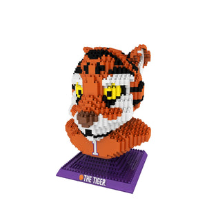 Clemson Tigers NCAA BRXLZ The Tiger Mascot Bust Puzzle Set