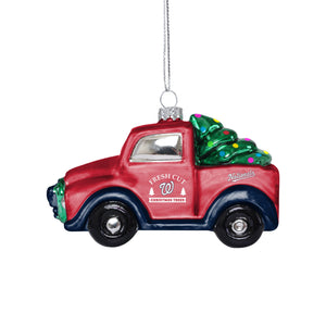 Washington Nationals MLB Blown Glass Truck Ornament