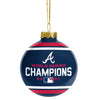 Atlanta Braves MLB 2021 World Series Champions Glass Ball Ornament