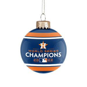 Houston Astros MLB 2022 World Series Champions Glass Ball Ornament