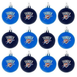 Oklahoma City Thunder 12 Pack Plastic Ball Ornament Set