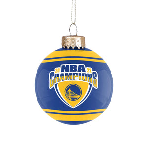 Golden State Warriors 2022 NBA Champions Glass Ball Ornament