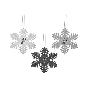 San Antonio Spurs NBA 3 Pack Metal Glitter Snowflake Ornament