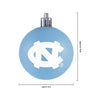 North Carolina Tar Heels NCAA 12 Pack Ball Ornament Set