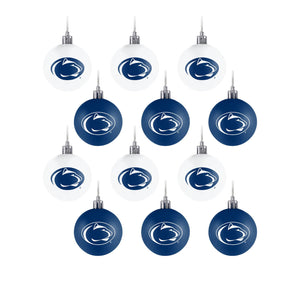 Penn State Nittany Lions NCAA 12 Pack Ball Ornament Set