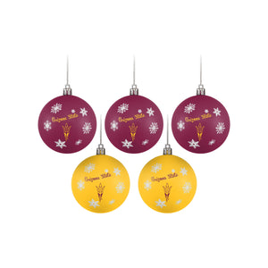 Arizona State Sun Devils NCAA 5 Pack Shatterproof Ball Ornament Set