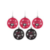 Georgia Bulldogs NCAA 5 Pack Shatterproof Ball Ornament Set