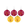 Iowa State Cyclones NCAA 5 Pack Shatterproof Ball Ornament Set