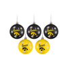 Iowa Hawkeyes NCAA 5 Pack Shatterproof Ball Ornament Set