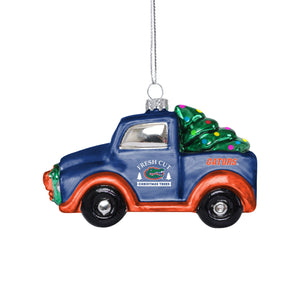 Florida Gators NCAA Blown Glass Truck Ornament