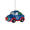 Kansas Jayhawks NCAA Blown Glass Truck Ornament
