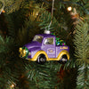 LSU Tigers NCAA Blown Glass Truck Ornament