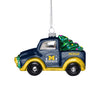 Michigan Wolverines NCAA Blown Glass Truck Ornament