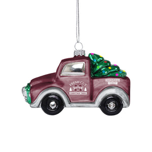 Mississippi State Bulldogs NCAA Blown Glass Truck Ornament