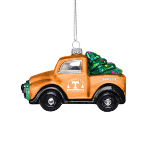 Tennessee Volunteers NCAA Blown Glass Truck Ornament