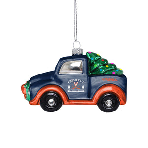Virginia Cavaliers NCAA Blown Glass Truck Ornament