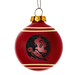 Florida State Seminoles NCAA 2014 Glitter Logo Glass Ball Ornament