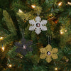 Florida State Seminoles NCAA 3 Pack Metal Glitter Snowflake Ornament