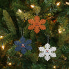 Virginia Cavaliers NCAA 3 Pack Metal Glitter Snowflake Ornament
