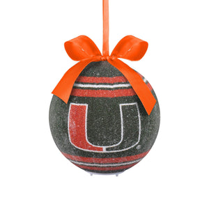 Miami Hurricanes NCAA LED Shatterproof Ball Ornament