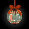 Miami Hurricanes NCAA LED Shatterproof Ball Ornament