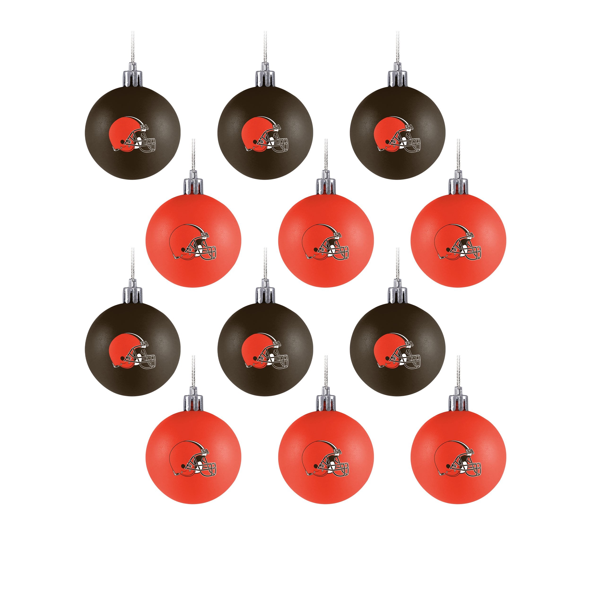 Cleveland Browns 12 Pack Ball Ornament Set