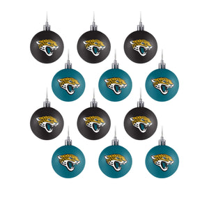 Jacksonville Jaguars NFL 12 Pack Ball Ornament Set