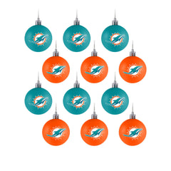 NFL Miami Dolphins Flag Map US Personalized Christmas Ornaments