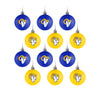 Los Angeles Rams NFL 12 Pack Ball Ornament Set