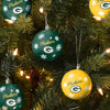 Green Bay Packers NFL 5 Pack Shatterproof Ball Ornament Set