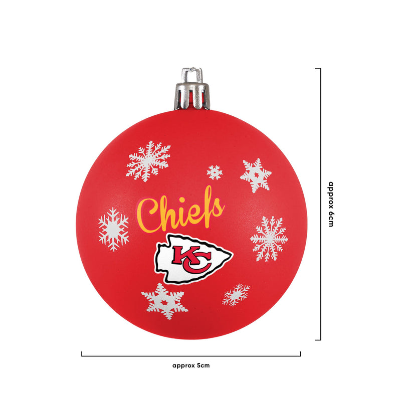 Kansas City Chiefs Merry Christmas Circle Ornament