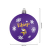 Minnesota Vikings NFL 5 Pack Shatterproof Ball Ornament Set