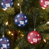 New York Giants NFL 5 Pack Shatterproof Ball Ornament Set