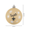 New Orleans Saints NFL 5 Pack Shatterproof Ball Ornament Set