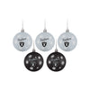 Las Vegas Raiders NFL 5 Pack Shatterproof Ball Ornament Set