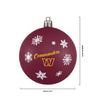 Washington Commanders NFL 5 Pack Shatterproof Ball Ornament Set