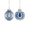 Indianapolis Colts NFL 2 Pack Glass Ball Ornament Set