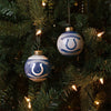 Indianapolis Colts NFL 2 Pack Glass Ball Ornament Set