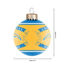 Los Angeles Chargers NFL 2 Pack Glass Ball Ornament Set