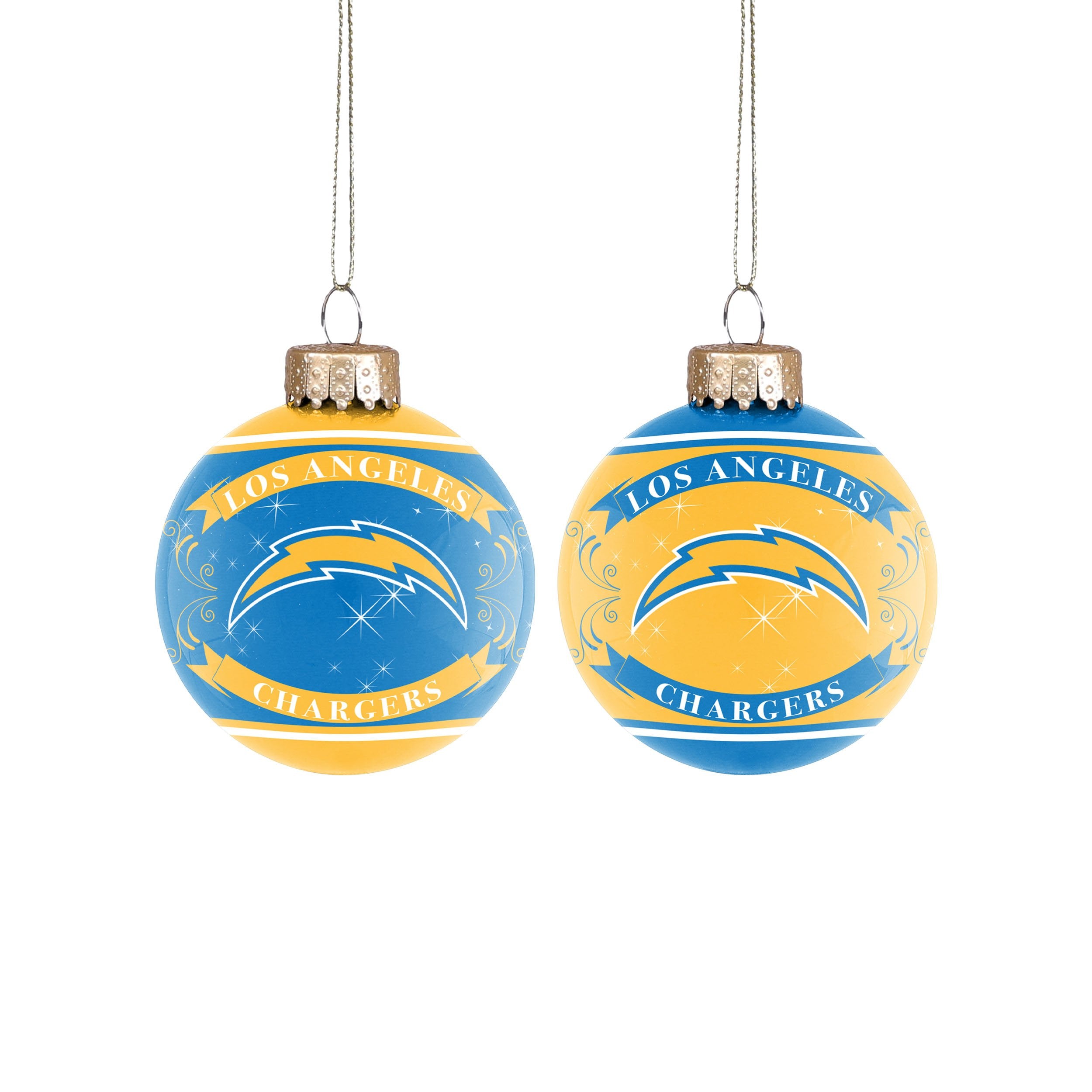 Tennessee Titans 2 Pack Glass Ball Ornament Set