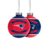 New England Patriots NFL 2 Pack Glass Ball Ornament Set