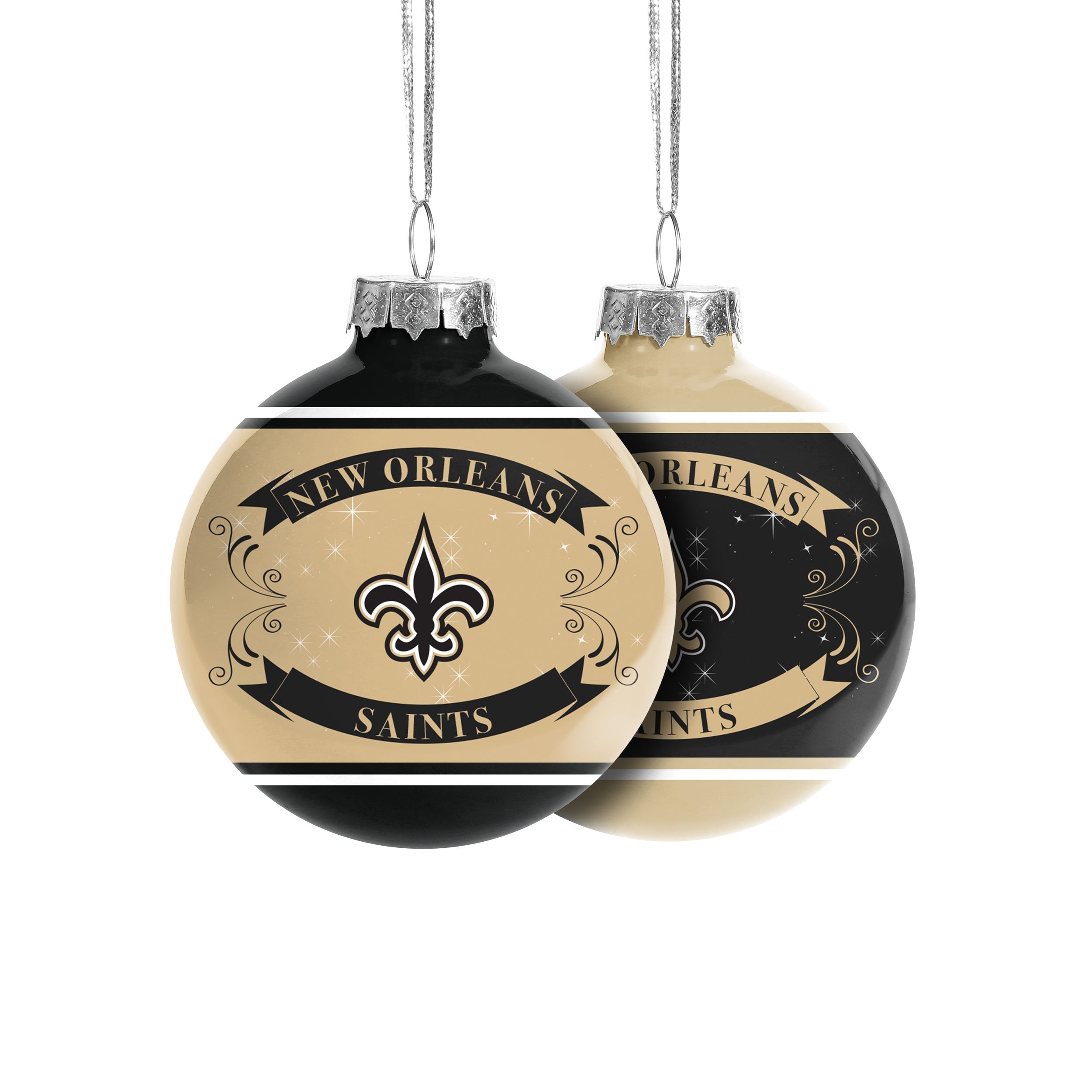 FOCO New Orleans Saints Glass Ball Ornament