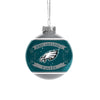 Philadelphia Eagles NFL 2 Pack Glass Ball Ornament Set