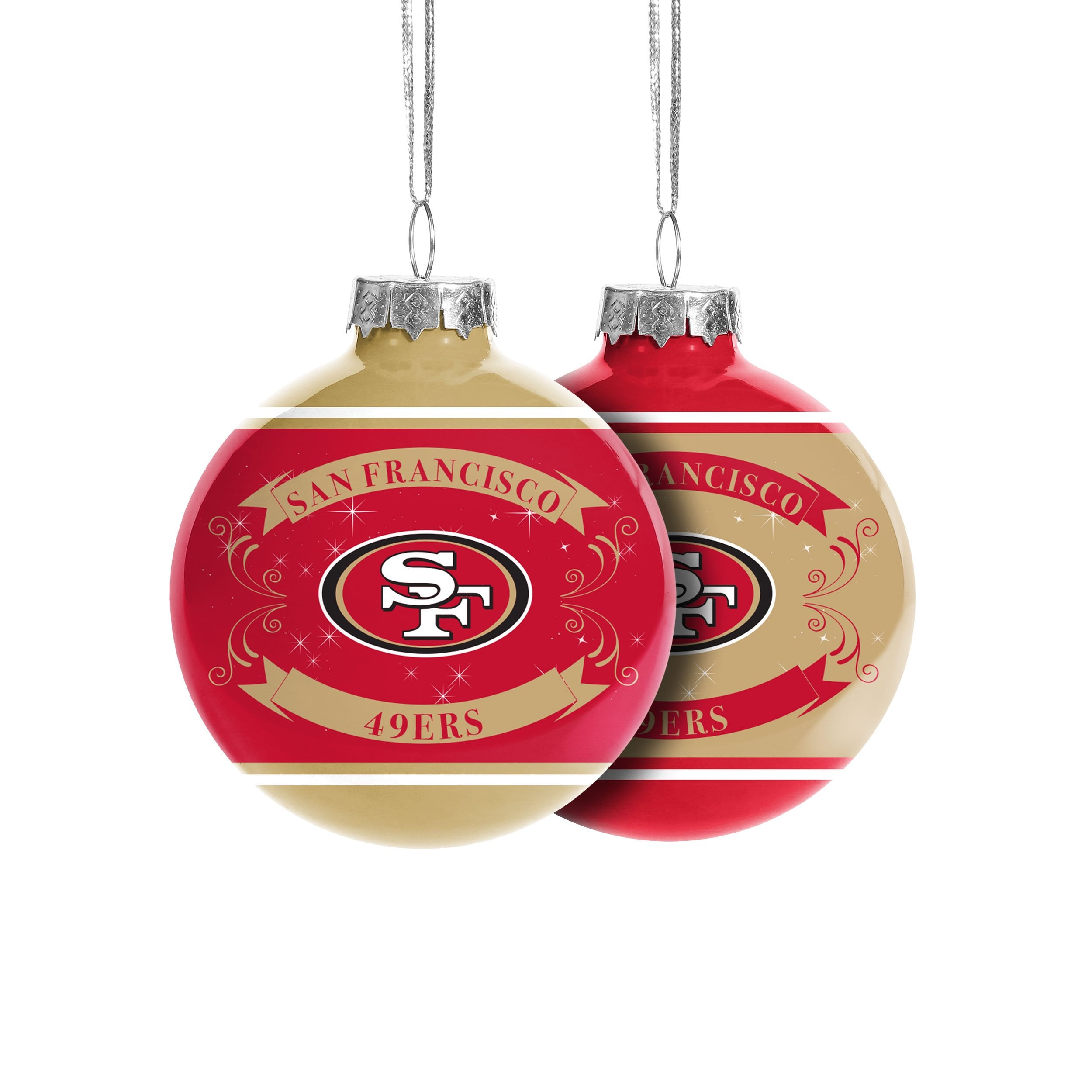 San Francisco 49ers Merry Christmas Circle Ornament