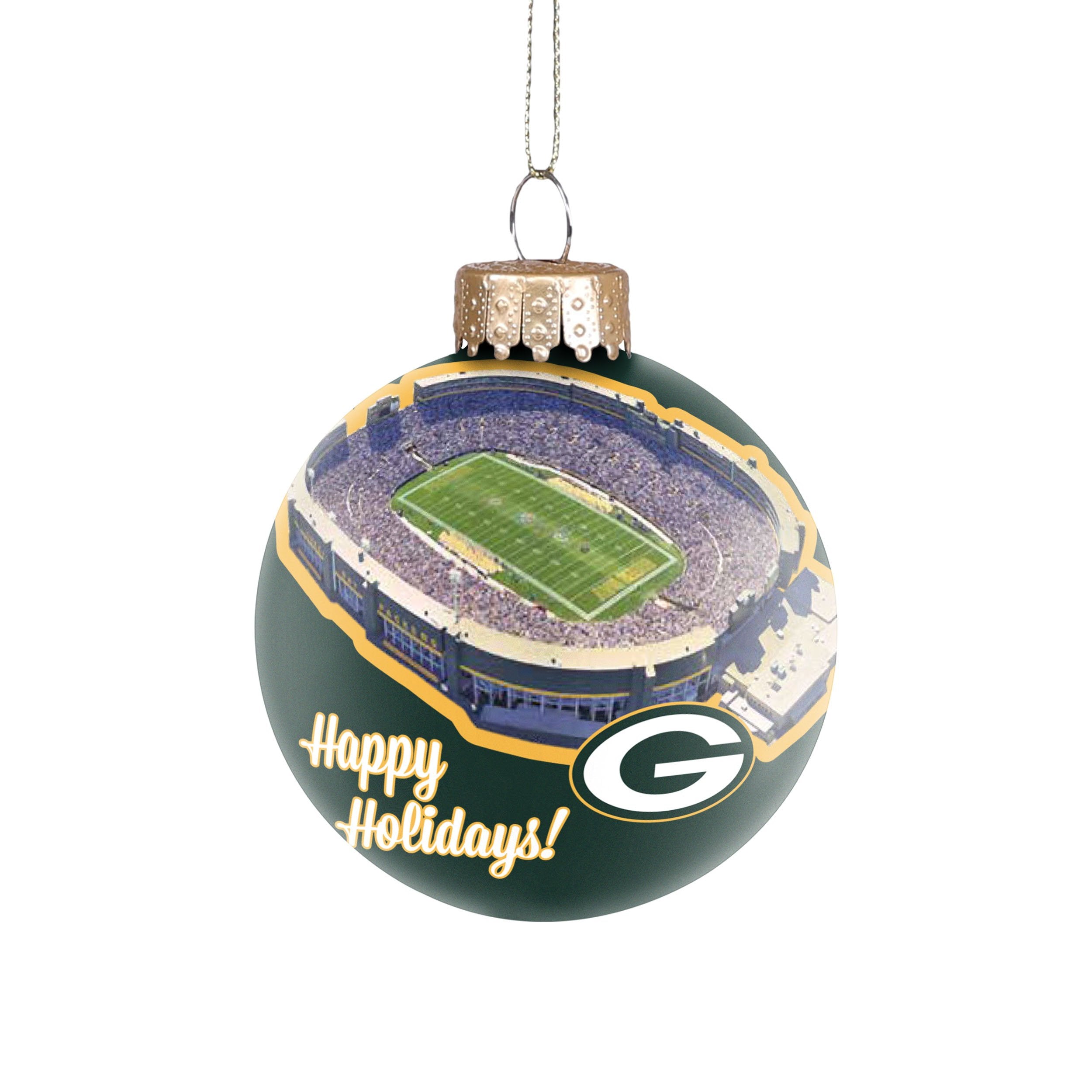 Green Bay Packers Holiday Ball Ornaments 12-Pack