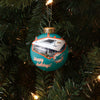 Miami Dolphins NFL Stadium Print Glass Ball Ornament