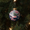 New England Patriots NFL Stadium Print Glass Ball Ornament