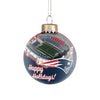 New England Patriots NFL Stadium Print Glass Ball Ornament