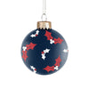 New England Patriots NFL Stadium Print Glass Ball Ornament