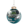 Philadelphia Eagles NFL Stadium Print Glass Ball Ornament